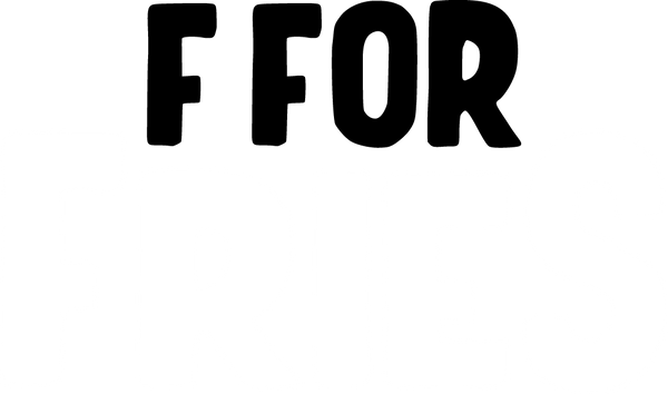 F For Fries Logo Black and White png